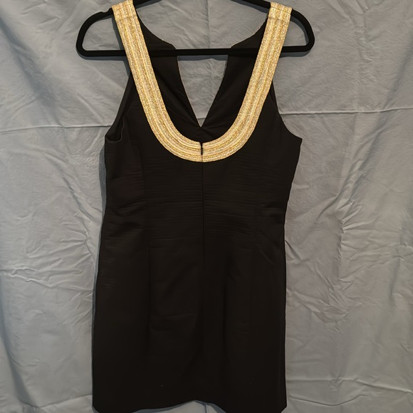 Lilly Pulitzer Black Mini Dress with Gold Accents - Picture 4 of 7